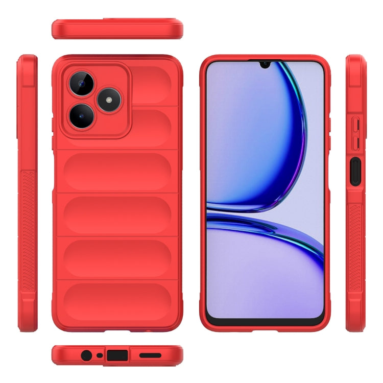 For Realme C53 4G Magic Shield TPU + Flannel Phone Case(Dark Grey) - Realme Cases by buy2fix | Online Shopping UK | buy2fix