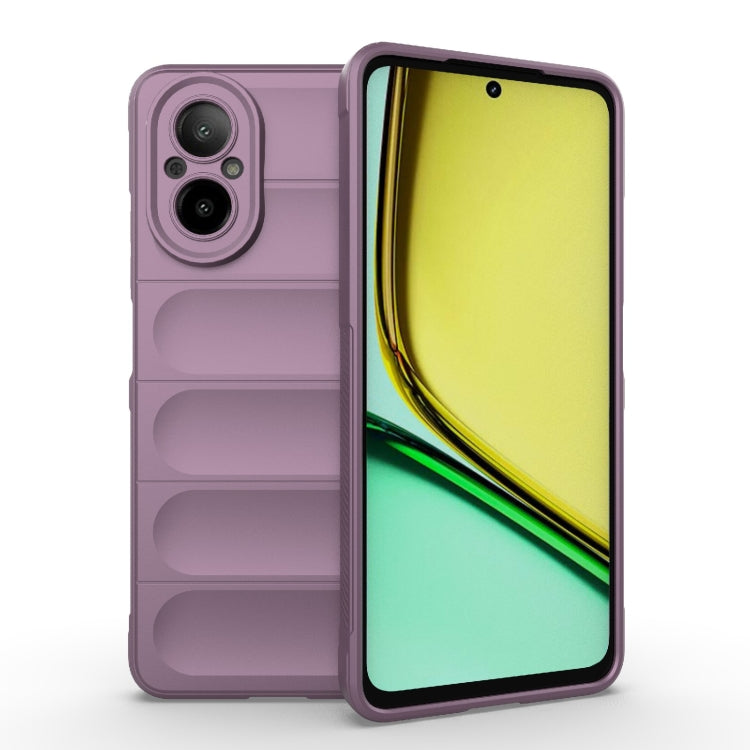 For Realme C67 4G Global Magic Shield TPU + Flannel Phone Case(Purple) - C67 Cases by buy2fix | Online Shopping UK | buy2fix