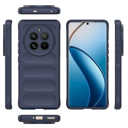 For Realme 12 Pro 5G / 12 Pro+ Magic Shield TPU + Flannel Phone Case(Dark Blue) - Realme Cases by buy2fix | Online Shopping UK | buy2fix