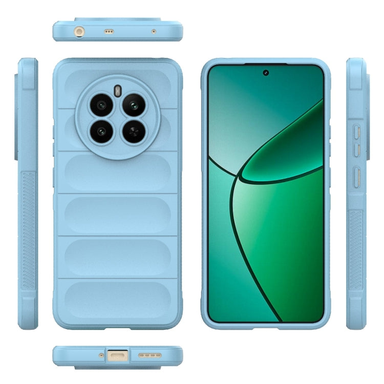 For Realme 12+ 5G Global Magic Shield TPU + Flannel Phone Case(Light Blue) - Realme Cases by buy2fix | Online Shopping UK | buy2fix