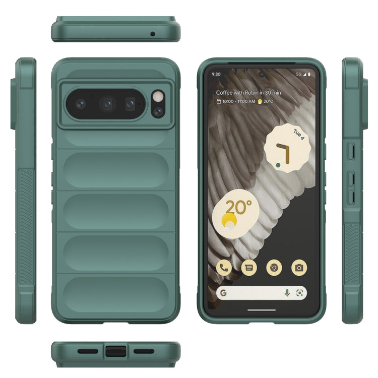 For Google Pixel 8 Pro 5G Magic Shield TPU + Flannel Phone Case(Dark Blue) - Google Cases by buy2fix | Online Shopping UK | buy2fix