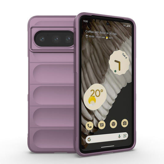 For Google Pixel 8 Pro 5G Magic Shield TPU + Flannel Phone Case(Purple) - Google Cases by buy2fix | Online Shopping UK | buy2fix