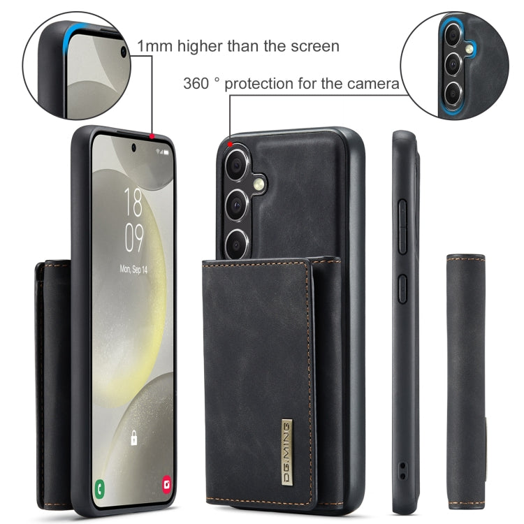 For Samsung Galaxy S24+ 5G DG.MING M1 Series 3-Fold Multi Card Wallet + Magnetic Phone Case(Black) - Galaxy S24+ 5G Cases by DG.MING | Online Shopping UK | buy2fix