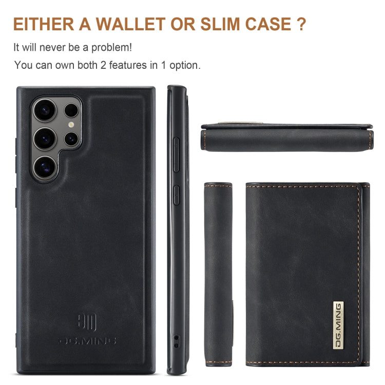 For Samsung Galaxy S24 Ultra 5G DG.MING M1 Series 3-Fold Multi Card Wallet + Magnetic Phone Case(Black) - Galaxy S24 Ultra 5G Cases by DG.MING | Online Shopping UK | buy2fix