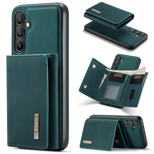 For Samsung Galaxy A15 5G / A15 4G DG.MING M1 Series 3-Fold Multi Card Wallet + Magnetic Phone Case(Green) - Galaxy Phone Cases by DG.MING | Online Shopping UK | buy2fix