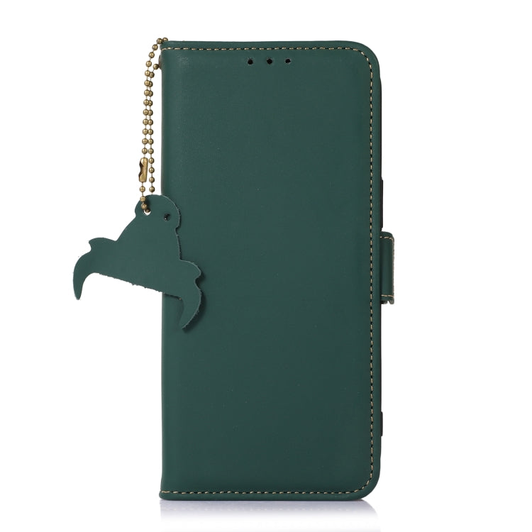 For Xiaomi 14 Ultra Genuine Leather Magnetic RFID Leather Phone Case(Green) - 14 Ultra Cases by buy2fix | Online Shopping UK | buy2fix