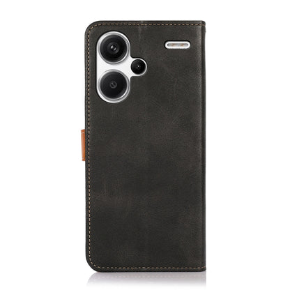 For Xiaomi Redmi Note 13 Pro+ 5G Global KHAZNEH Cowhide Texture Flip Leather Phone Case(Black) - Note 13 Pro+ Cases by buy2fix | Online Shopping UK | buy2fix