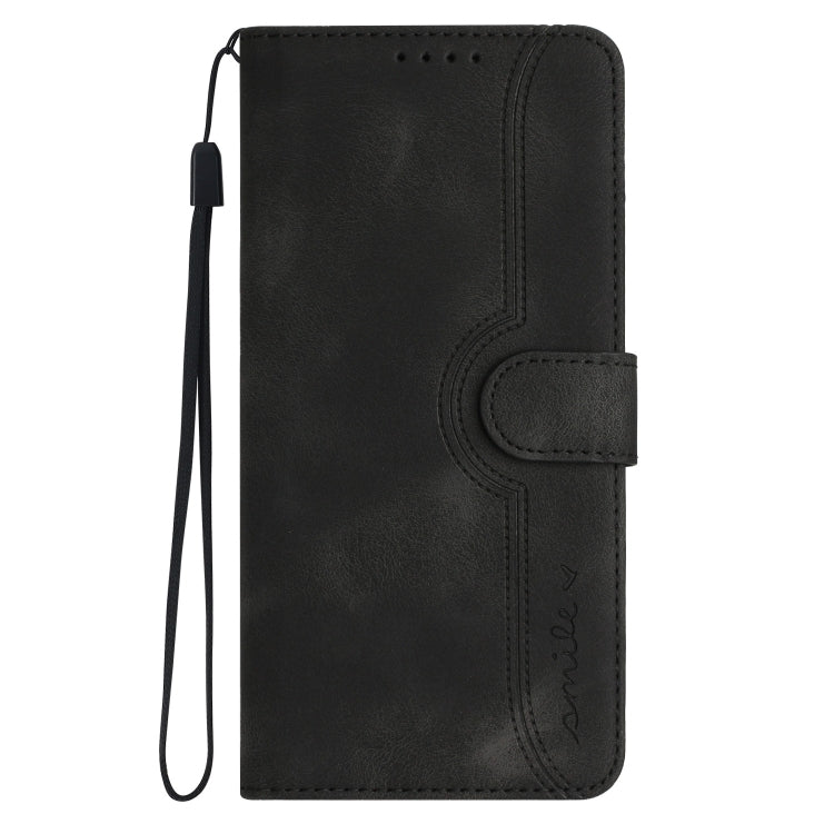 For Xiaomi Redmi K70E Heart Pattern Skin Feel Leather Phone Case(Black) - K70E Cases by buy2fix | Online Shopping UK | buy2fix