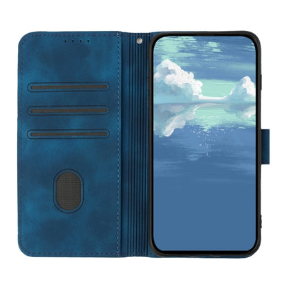 For Motorola Moto G Power 5G 2024 Line Pattern Skin Feel Leather Phone Case(Royal Blue) - Motorola Cases by buy2fix | Online Shopping UK | buy2fix