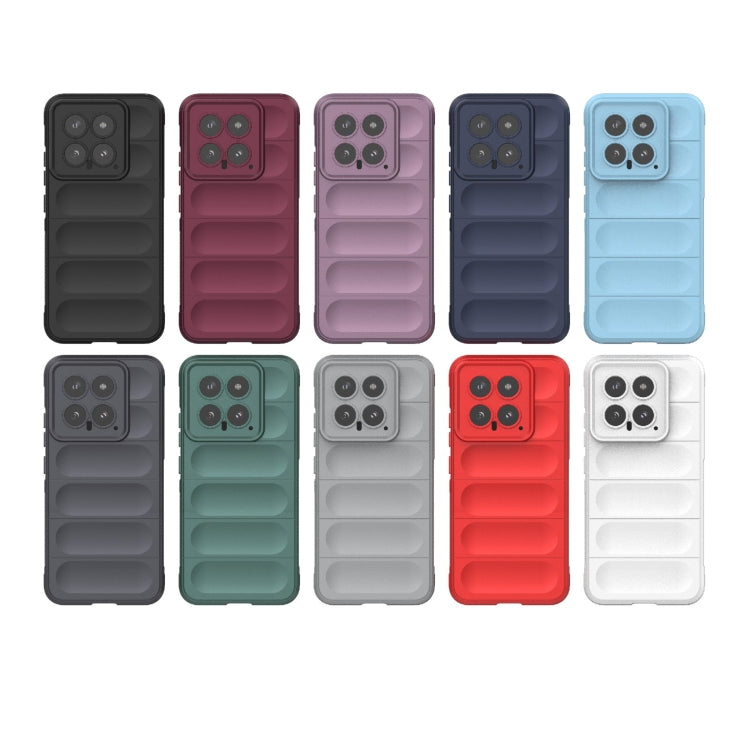 For Xiaomi 14 5G Magic Shield TPU + Flannel Phone Case(Grey) - 14 Cases by buy2fix | Online Shopping UK | buy2fix