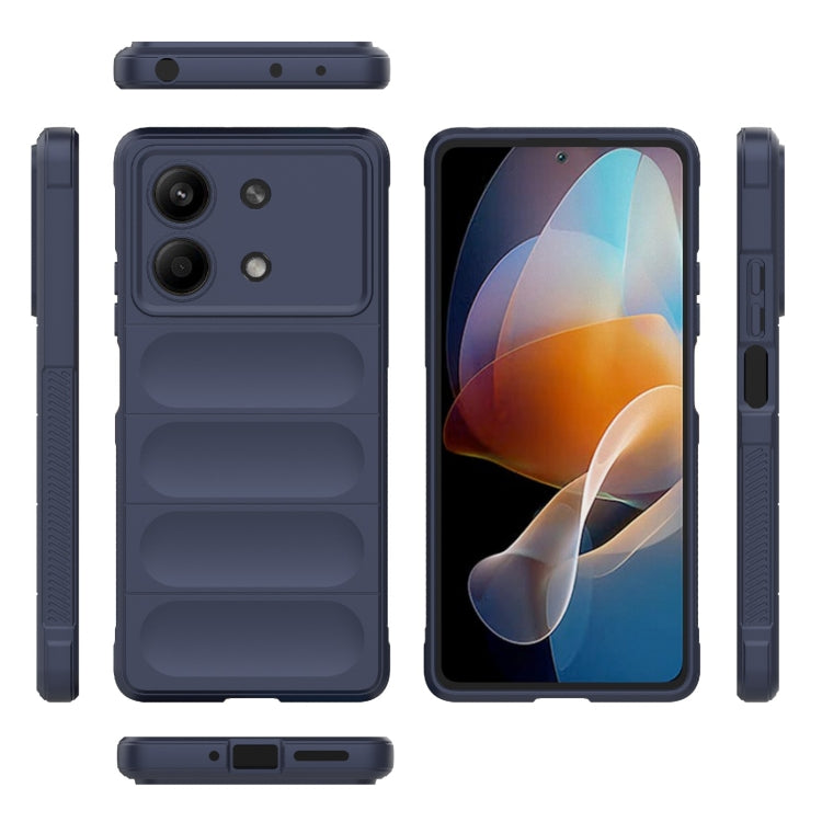 For Xiaomi Redmi Note 13R Pro 5G Magic Shield TPU + Flannel Phone Case(Dark Blue) - Xiaomi Cases by buy2fix | Online Shopping UK | buy2fix