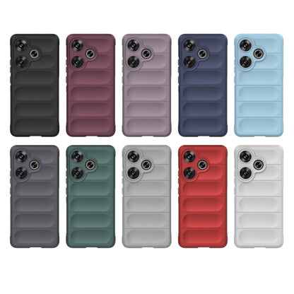 For Xiaomi Redmi Turbo 3 5G Magic Shield TPU + Flannel Phone Case(Dark Grey) - Xiaomi Cases by buy2fix | Online Shopping UK | buy2fix