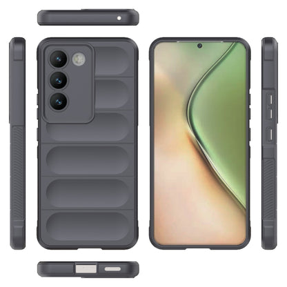 For vivo Y200E 5G Global / Y100 5G IDN Magic Shield TPU + Flannel Phone Case(Grey) - vivo Cases by buy2fix | Online Shopping UK | buy2fix