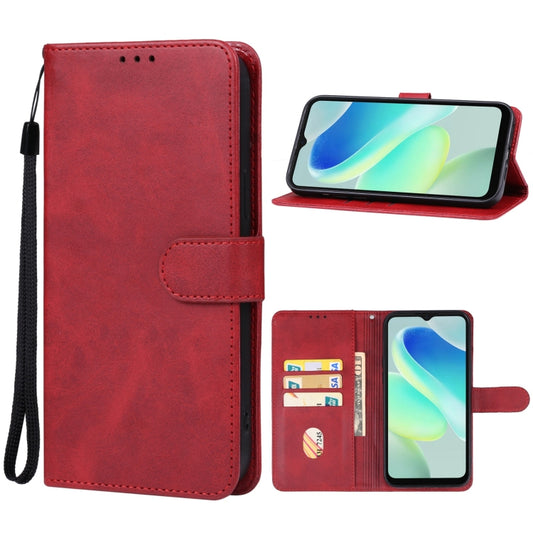 For Blackview Oscal Flat 1C Leather Phone Case(Red) - More Brand by buy2fix | Online Shopping UK | buy2fix