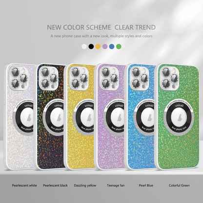 For iPhone 11 Pro Colorful Glitter Magnetic Magsafe TPU + PC Phone Case(Colorful Green) - iPhone 11 Pro Cases by buy2fix | Online Shopping UK | buy2fix