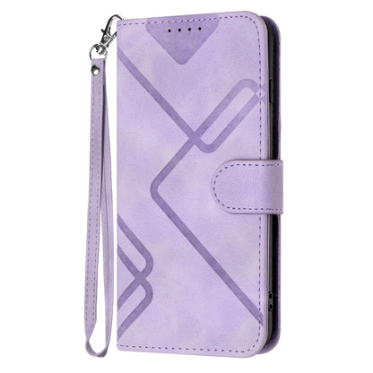 For Xiaomi 13 Pro Line Pattern Skin Feel Leather Phone Case(Light Purple) - 13 Pro Cases by buy2fix | Online Shopping UK | buy2fix