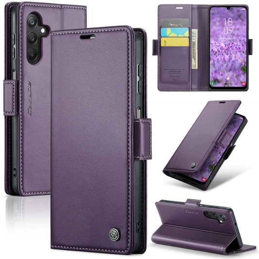 For Samsung Galaxy A25 5G CaseMe 023 Butterfly Buckle Litchi Texture RFID Anti-theft Leather Phone Case(Pearly Purple) - Galaxy Phone Cases by CaseMe | Online Shopping UK | buy2fix