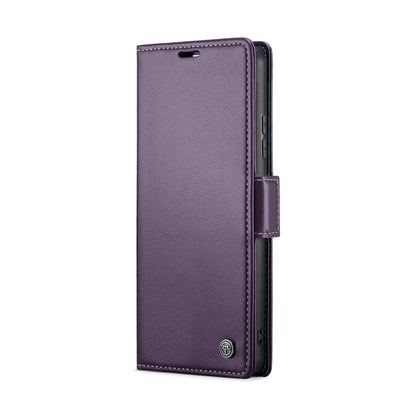 For Xiaomi Redmi Note 13 4G CaseMe 023 Butterfly Buckle Litchi Texture RFID Anti-theft Leather Phone Case(Pearly Purple) - Xiaomi Cases by CaseMe | Online Shopping UK | buy2fix