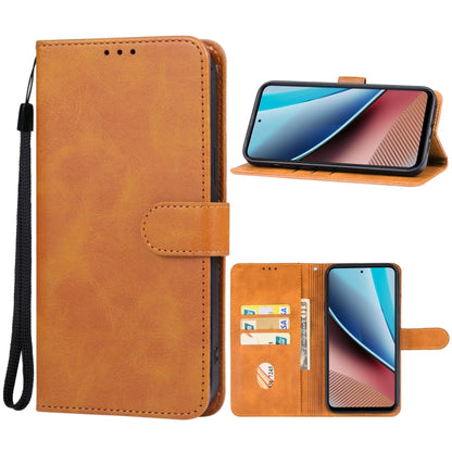 For Motorola Moto G Stylus 2023 4G Leather Phone Case(Brown) - Motorola Cases by buy2fix | Online Shopping UK | buy2fix