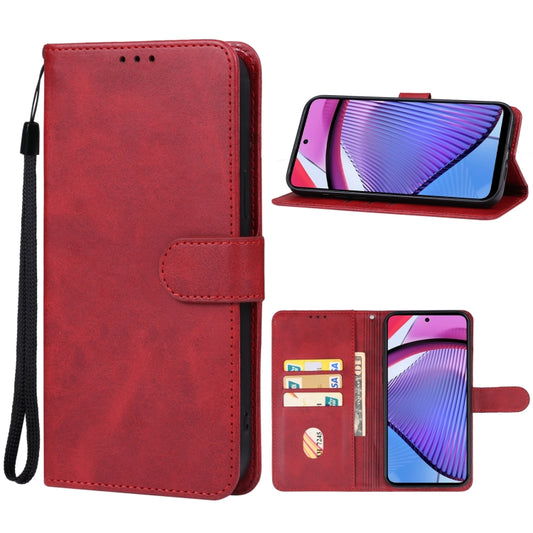 For Motorola Moto G Power 5G 2024 Leather Phone Case(Red) - Motorola Cases by buy2fix | Online Shopping UK | buy2fix