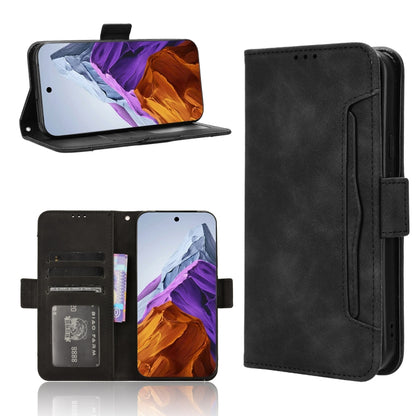 For Google Pixel 9 Pro Skin Feel Calf Texture Card Slots Leather Phone Case(Black) - Google Cases by buy2fix | Online Shopping UK | buy2fix