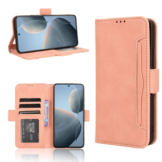 For Xiaomi Redmi K70E 5G / Poco X6 Pro Skin Feel Calf Texture Card Slots Leather Phone Case(Pink) - K70E Cases by buy2fix | Online Shopping UK | buy2fix