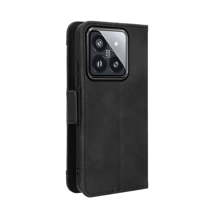 For Xiaomi 14 Skin Feel Calf Texture Card Slots Leather Phone Case(Black) - 14 Cases by buy2fix | Online Shopping UK | buy2fix