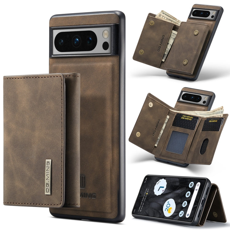 For Google Pixel 8 Pro DG.MING M1 Series 3-Fold Multi Card Wallet + Magnetic Phone Case(Coffee) - Google Cases by DG.MING | Online Shopping UK | buy2fix