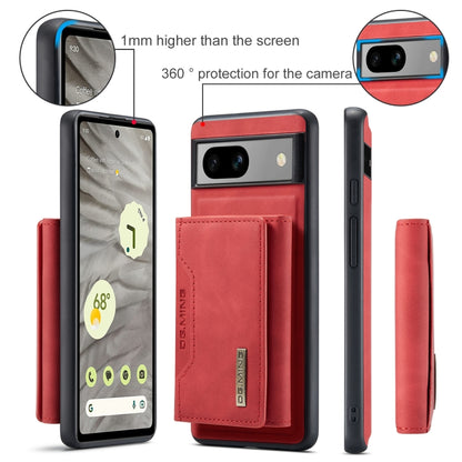 For Google Pixel 7A DG.MING M2 Series 3-Fold Multi Card Bag + Magnetic Phone Case(Red) - Google Cases by DG.MING | Online Shopping UK | buy2fix