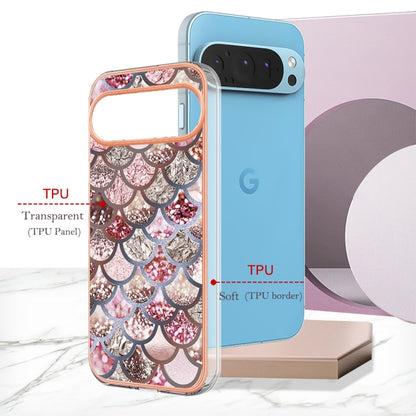 For Google Pixel 9 / 9 Pro Electroplating IMD TPU Phone Case(Pink Scales) - Google Cases by buy2fix | Online Shopping UK | buy2fix