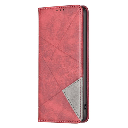 For Xiaomi Redmi Note 12S 4G / Note 11  Rhombus Texture Magnetic Leather Phone Case(Red) - Xiaomi Cases by buy2fix | Online Shopping UK | buy2fix