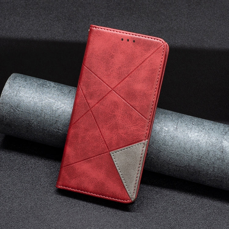 For Xiaomi Redmi Note 13 Rhombus Texture Magnetic Leather Phone Case(Red) - Xiaomi Cases by buy2fix | Online Shopping UK | buy2fix