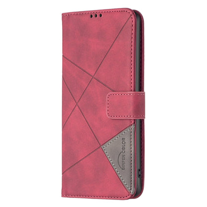 For Google Pixel 9 Magnetic Buckle Rhombus Texture Leather Phone Case(Red) - Google Cases by buy2fix | Online Shopping UK | buy2fix