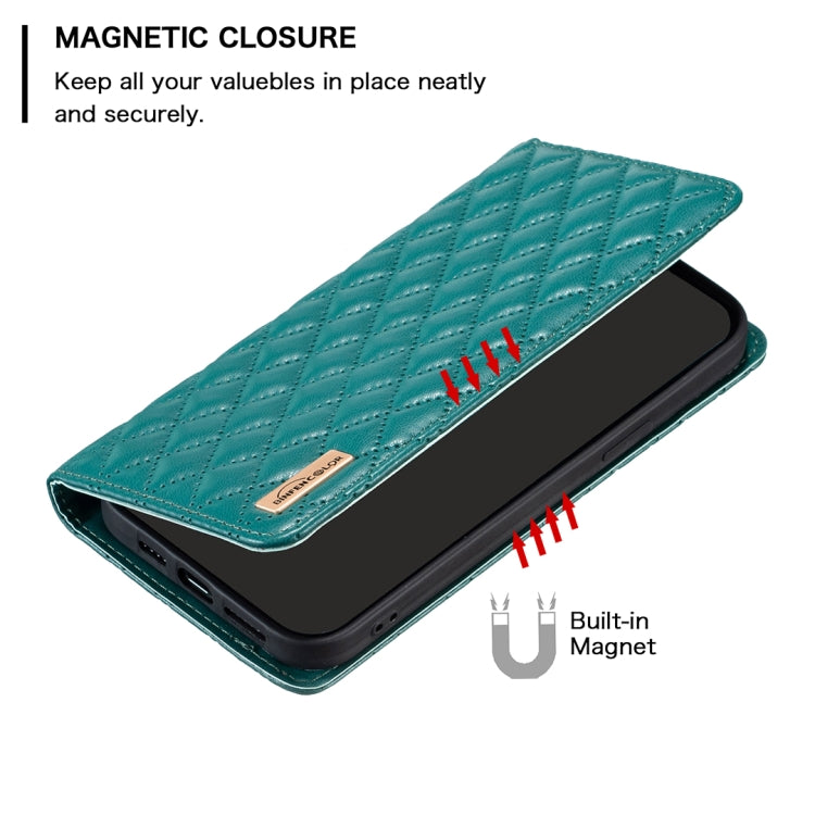 For Xiaomi Redmi K70 / K70 Pro Diamond Lattice Magnetic Leather Flip Phone Case(Green) - K70 Pro Cases by buy2fix | Online Shopping UK | buy2fix