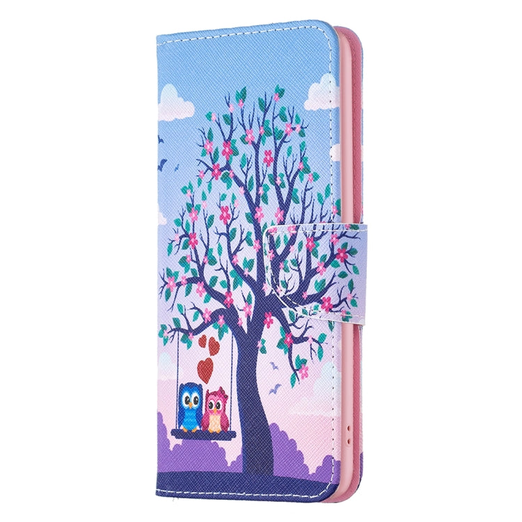 For Xiaomi Redmi Note 13 4G Global Colored Drawing Pattern Leather Phone Case(Owl) - Note 13 Cases by buy2fix | Online Shopping UK | buy2fix