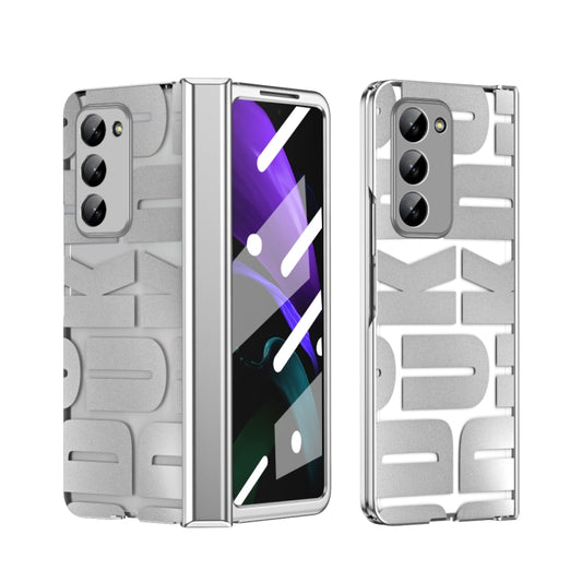 For Samsung Galaxy Z Fold2 5G Integrated Electroplating Folding Phone Case with Hinge(Silver) - Galaxy Phone Cases by buy2fix | Online Shopping UK | buy2fix