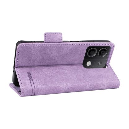 For Xiaomi Redmi Note 13 5G Magnetic Clasp Leather Phone Case(Purple) - Note 13 Cases by buy2fix | Online Shopping UK | buy2fix