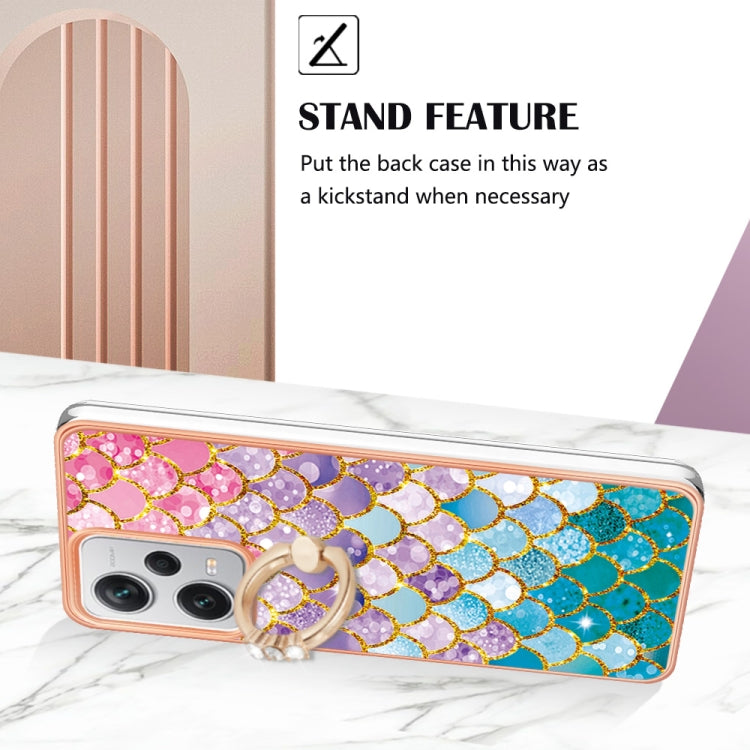 For Xiaomi Redmi Note 12 Pro+ Global Electroplating IMD TPU Phone Case with Ring(Colorful Scales) - Xiaomi Cases by buy2fix | Online Shopping UK | buy2fix