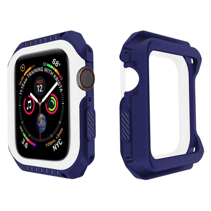 For Apple Watch Series Series 3 & 2 & 1 42mm Shockproof Two Color Protective Case(Blue White) - Watch Cases by buy2fix | Online Shopping UK | buy2fix