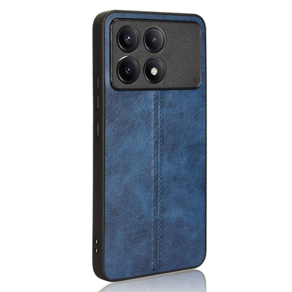 For Xiaomi Redmi K70 / K70 Pro Sewing Cow Pattern Skin PC + PU + TPU Phone Case(Blue) - K70 Pro Cases by buy2fix | Online Shopping UK | buy2fix