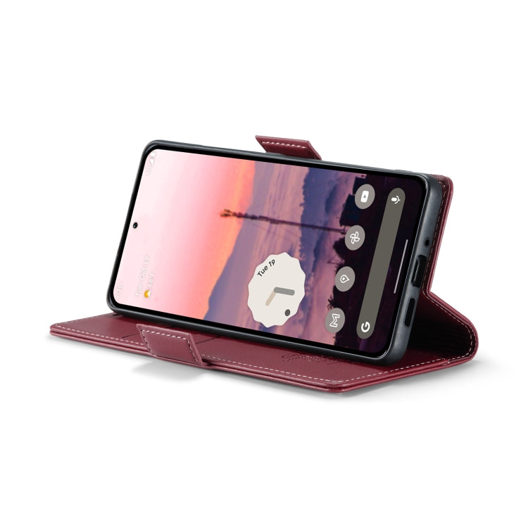 For Google Pixel 9 / 9 Pro CaseMe 023 Butterfly Buckle Litchi Texture RFID Anti-theft Leather Phone Case(Wine Red) - Google Cases by CaseMe | Online Shopping UK | buy2fix