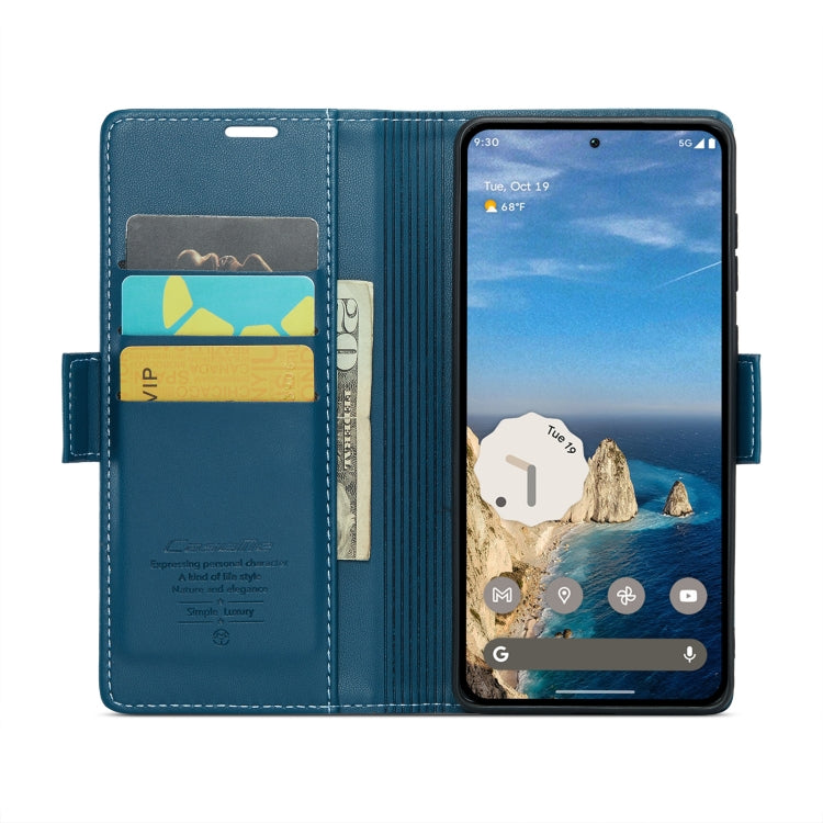 For Google Pixel 9 / 9 Pro CaseMe 023 Butterfly Buckle Litchi Texture RFID Anti-theft Leather Phone Case(Blue) - Google Cases by CaseMe | Online Shopping UK | buy2fix