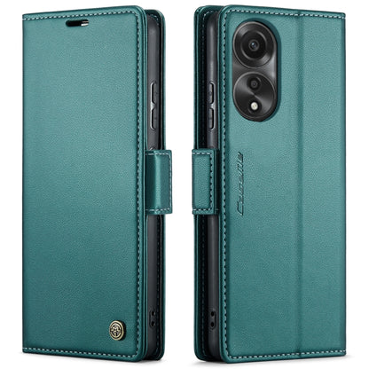 For OPPO A78 4G CaseMe 023 Butterfly Buckle Litchi Texture RFID Anti-theft Leather Phone Case(Pearly Blue) - OPPO Cases by CaseMe | Online Shopping UK | buy2fix