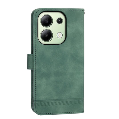 For Xiaomi Redmi Note13 4G Dierfeng Dream Line TPU + PU Leather Phone Case(Green) - Note 13 Cases by buy2fix | Online Shopping UK | buy2fix