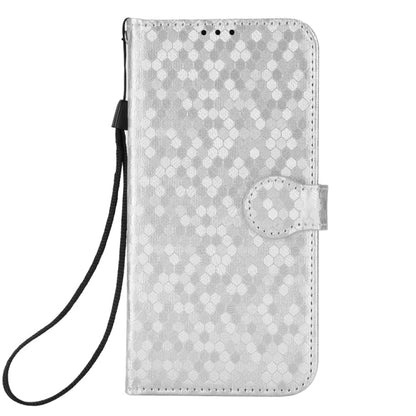 For Google Pixel 9 Honeycomb Dot Texture Leather Phone Case(Silver) - Google Cases by buy2fix | Online Shopping UK | buy2fix