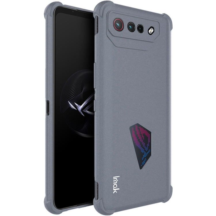 For Asus ROG Phone 7 imak Shockproof Airbag TPU Phone Case(Matte Grey) - ASUS Cases by imak | Online Shopping UK | buy2fix