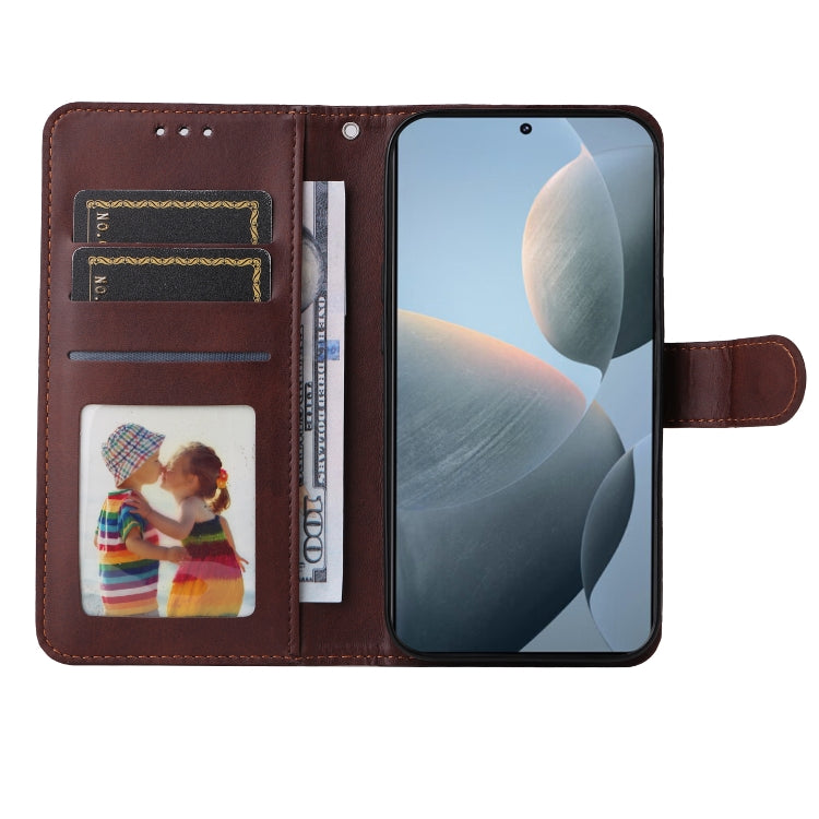 For Xiaomi Redmi K70 / K70 Pro Classic Calf Texture Flip Leather Phone Case(Brown) - K70 Pro Cases by buy2fix | Online Shopping UK | buy2fix