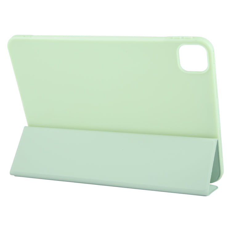 For iPad Air 11 2024 GEBEI 3-folding Holder Shockproof Flip Leather Tablet Case(Green) - iPad Air 11 2024 Cases by GEBEI | Online Shopping UK | buy2fix