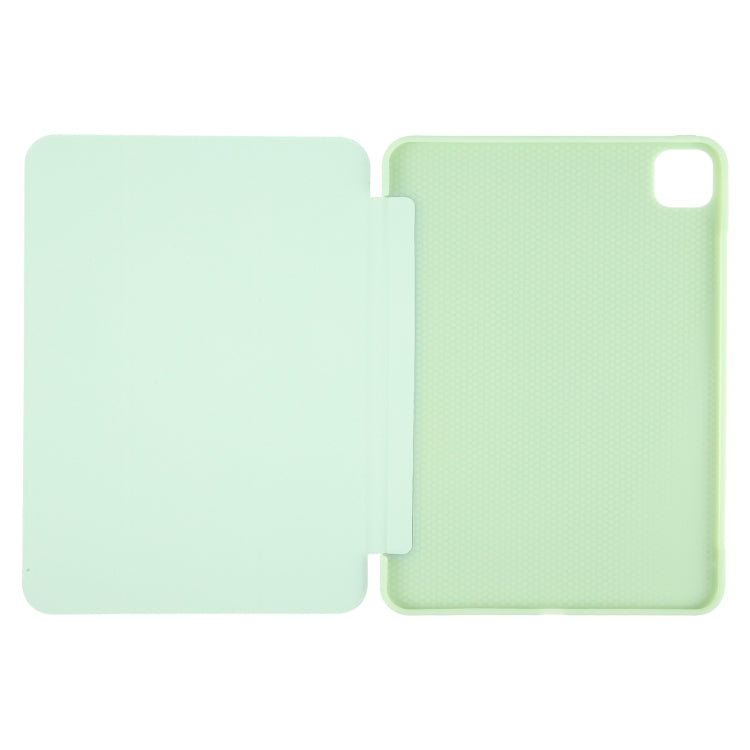 For iPad Air 11 2024 GEBEI 3-folding Holder Shockproof Flip Leather Tablet Case(Green) - iPad Air 11 2024 Cases by GEBEI | Online Shopping UK | buy2fix