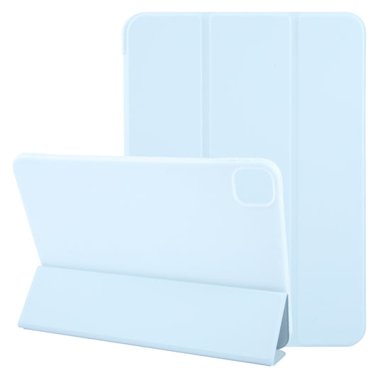 For iPad Pro 11 2024 GEBEI 3-folding Holder Shockproof Flip Leather Tablet Case(Sky Blue) - iPad Pro 11 2024 Cases by GEBEI | Online Shopping UK | buy2fix